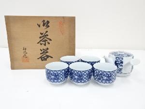 有田焼　和風造　染付茶器セット（共箱）